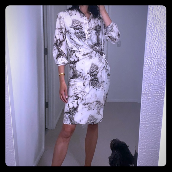 Dresses & Skirts - Cotton/silk wrap dress/duster